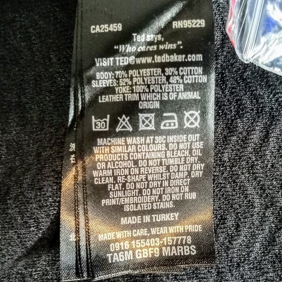 Ted Baker London Grey Full Zip Quilted Bomber Jacket NWT - Picture 8 of 8